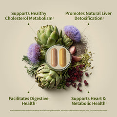 Bottle of Liver Health & Detox with capsules and plant-based ingredients