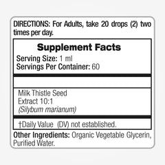 Liver health support with milk thistle drops