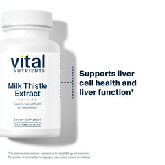 Graphic illustrating liver health benefits from milk thistle