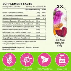 Boxed bottle packaging of Liver Renew Cleanse Detox with 70 capsules