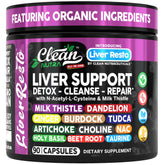 Liver Resto 90 capsules bottle labeled Clean Nutra