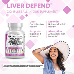 Liver support capsules and bottle