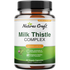 Bottle of liver support milk thistle 60 count