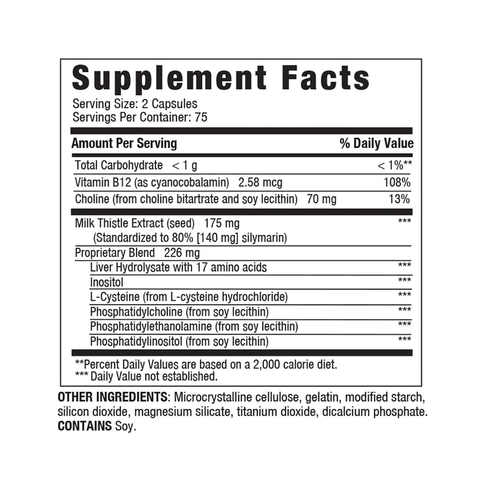 Liver Aid packaging showing Milk Thistle and 300 capsules