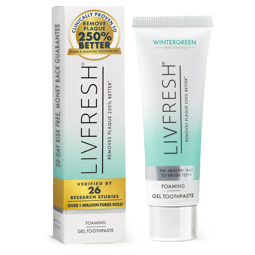 LIVFRESH Toothpaste Gel packaging and tube