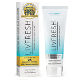LIVFRESH Toothpaste Gel packaging with peppermint flavor