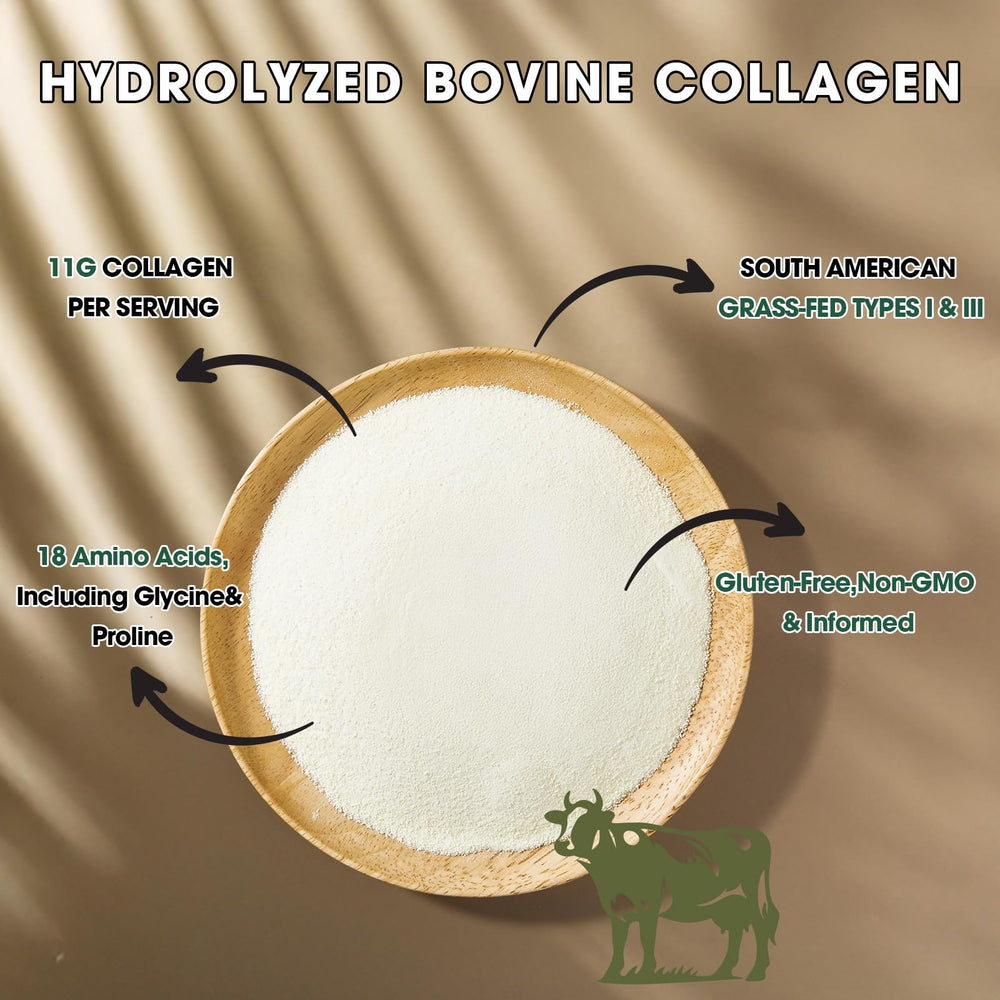 Hydrolyzed collagen peptides types I & III with amino acids