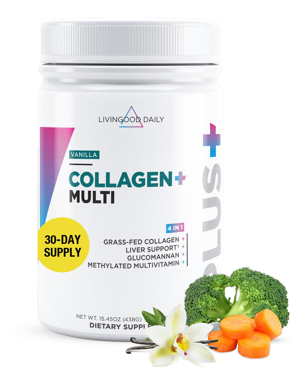 Livingood Daily Collagen Vanilla bottle hero image