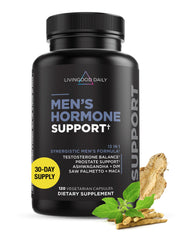 Livingood Daily men's hormone-support bottle front view for daily vitality and balanced energy