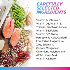 Illustration of methylated 25-in-1 formula of Livingood Daily multivitamin