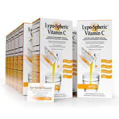 LivOn Lypo–Spheric Vitamin C packaging showing 1,000 mg per packet
