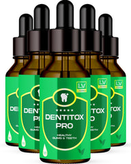 Pack of five LIVORKA Dentitox Pro Drops bottles for 150 days