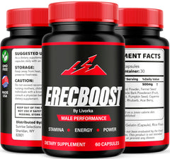 LIVORKA ErecBoost 5-pack packaging image suggests convenient value and all-natural formula