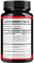 LIVORKA Erecpower nutrition panel highlighting all-natural ingredients