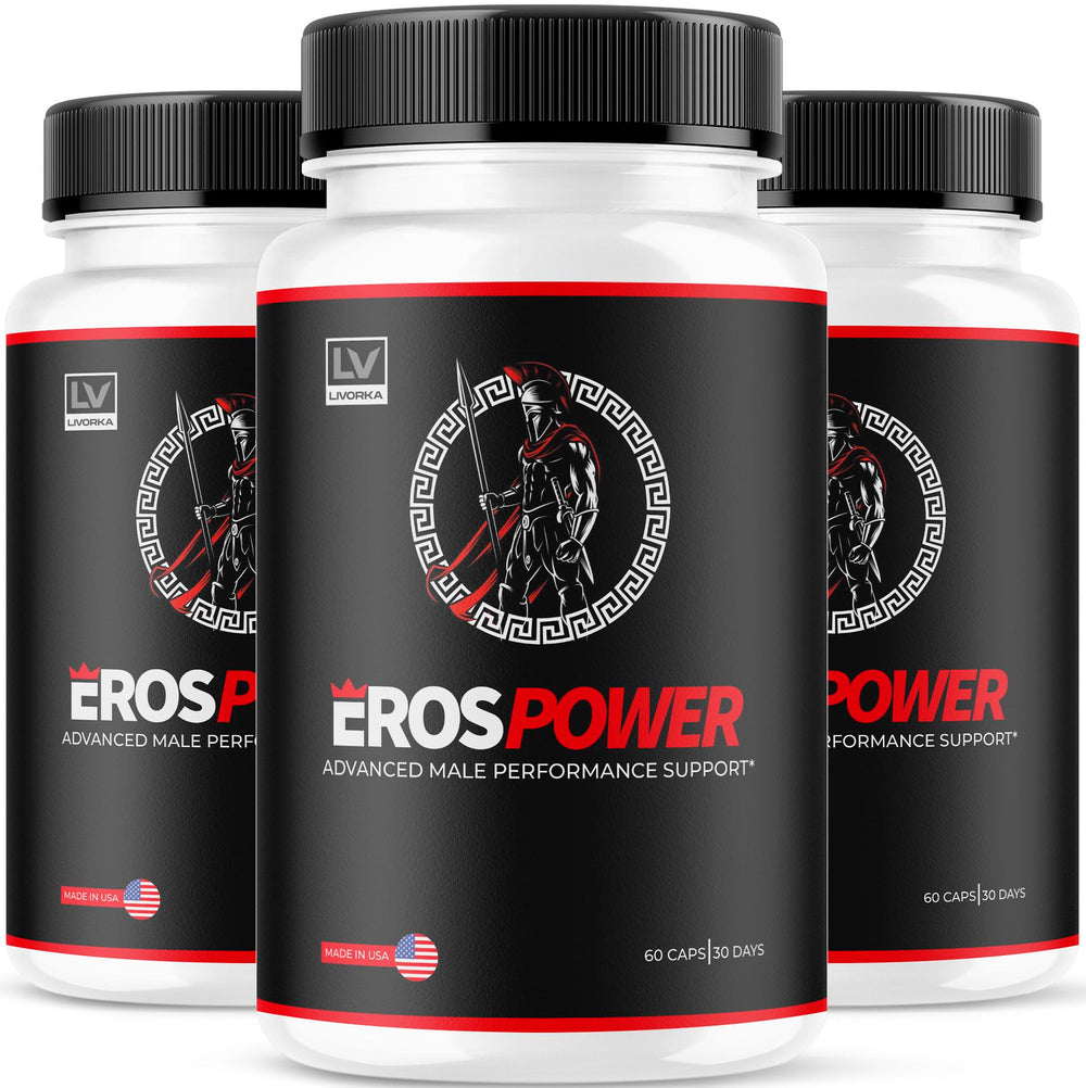 LIVORKA Eros Power supplement bottle — supports daily vitality routine.