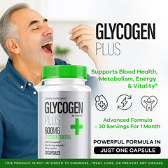 Close-up of LIVORKA Glycogen Plus 600mg bottle