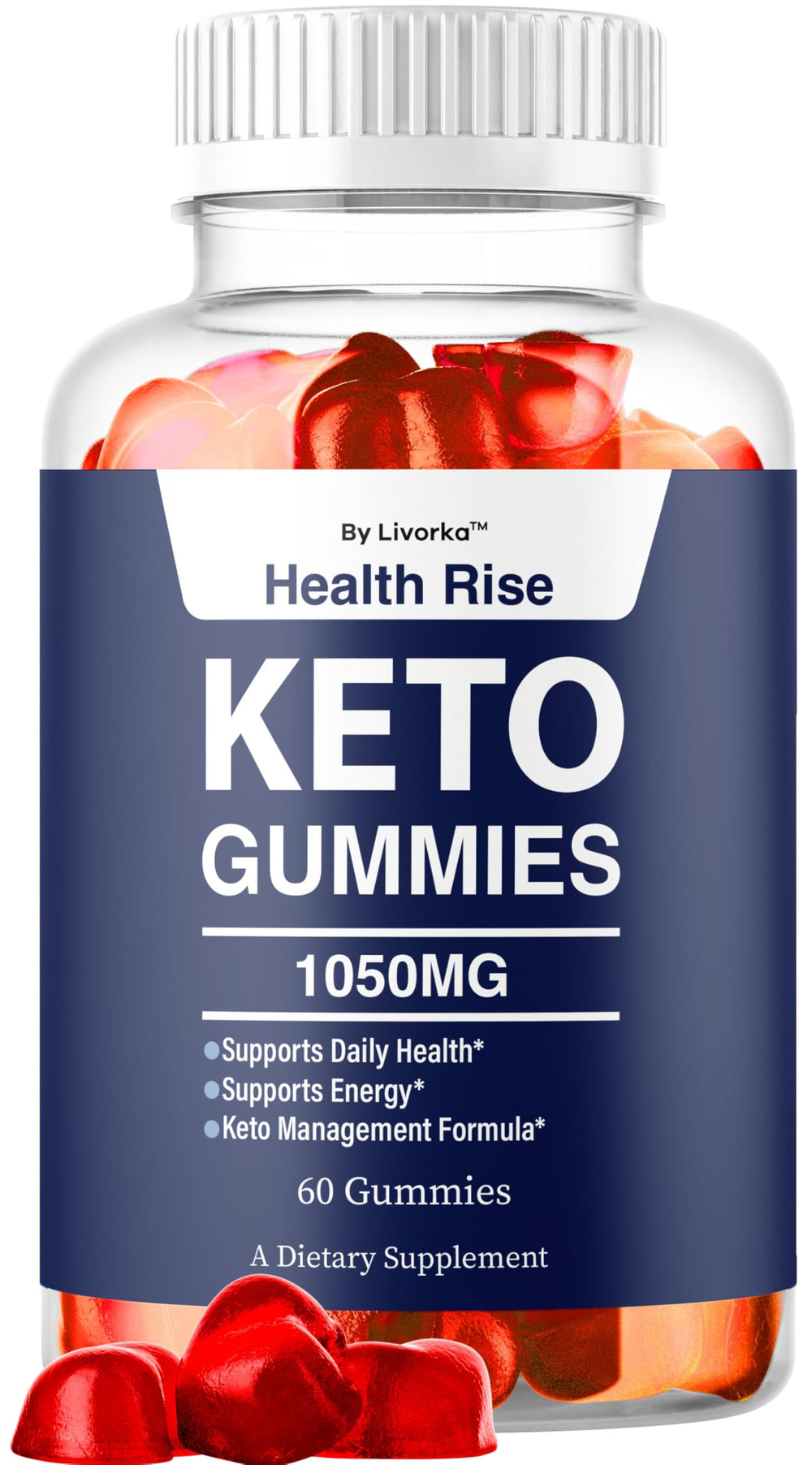 LIVORKA Health Rise Keto ACV Gummies bottle front label