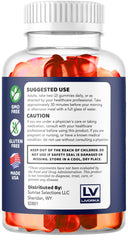 Gummies with apple slices and bottle