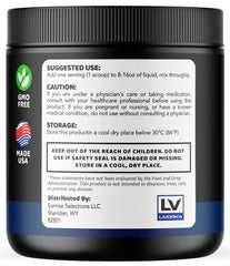 LIVORKA Nitric Boost Ultra Purple Powder label close-up emphasizing ingredient list.