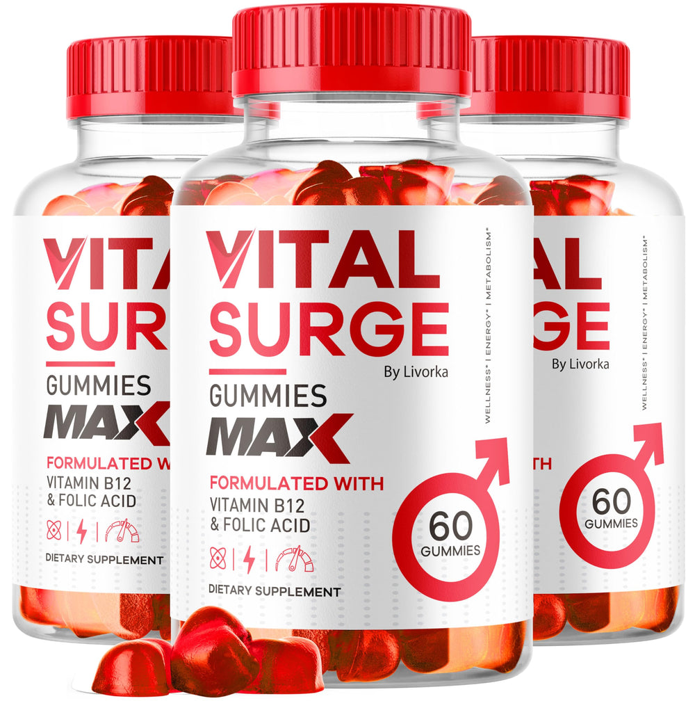 LIVORKA Vital Surge bottle front with 180 gummies for daily vitality.