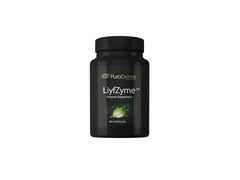 LiyfZyme plant-based digestive enzyme supplement bottle - 180 veggie caps, PuraDyme by Lou Cornoa