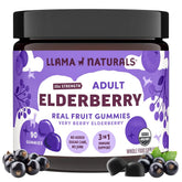 Llama Naturals Elderberry Gummies bottle showing 90 count
