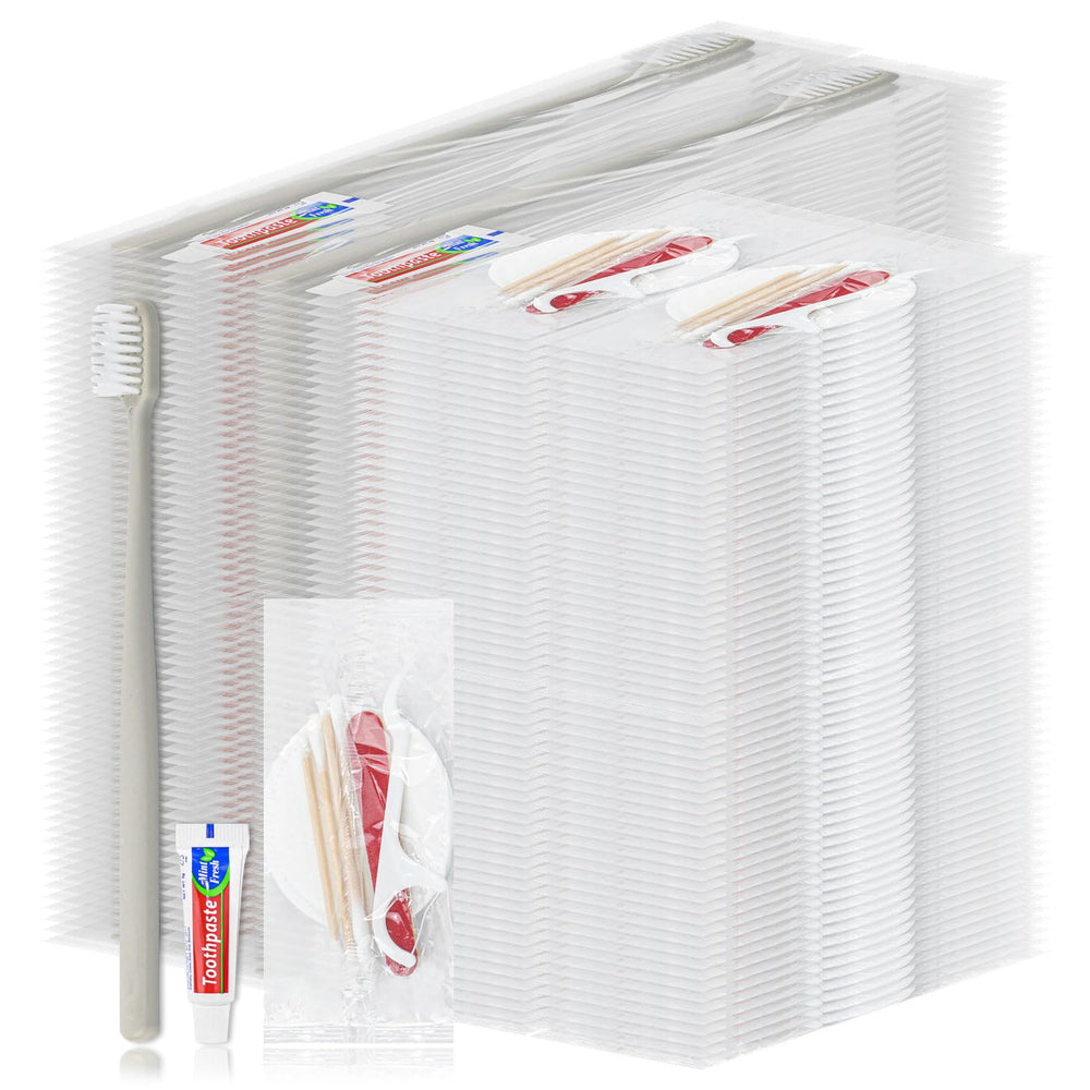 LLHQAMT disposable toothbrush with white bristles
