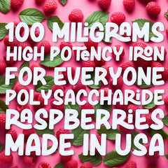 Graphic representing energy support from iron supplement