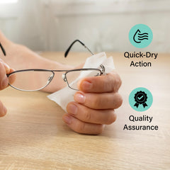 Packaging of Lloys Lens Cleaning Wipes emphasizing 200-count box