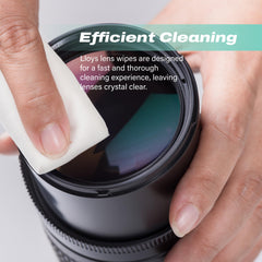 Quick-dry formula wipe keeps lenses dry and clear