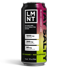Packaging layout for LMNT Sparkling Electrolyte Water Black Cherry Lime 12-count