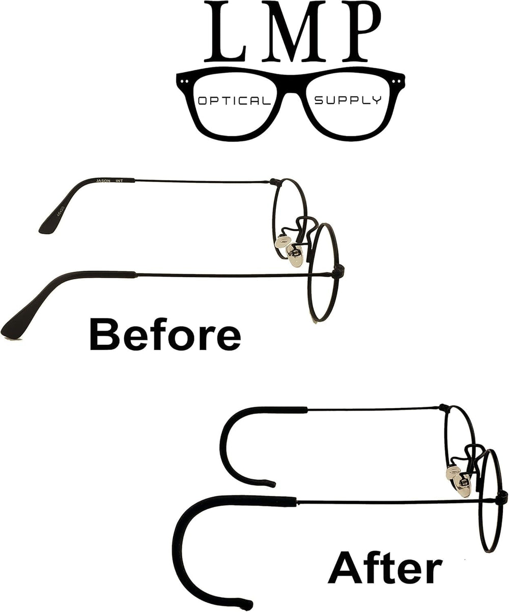 Diagram showing universal fit with most metal eyeglass frames