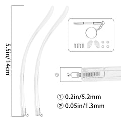 Acrylic eyeglass arms replacement – left temple arm with screws