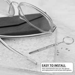 Universal replacement arms for most eyeglasses with double flat teeth