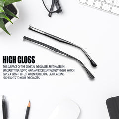 Arms designed to fit most glasses including sunglasses