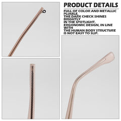 Eyeglasses replacement arm side profile with comfortable design