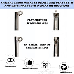 In-pack contents: 1 metal eyeglass replacement arm