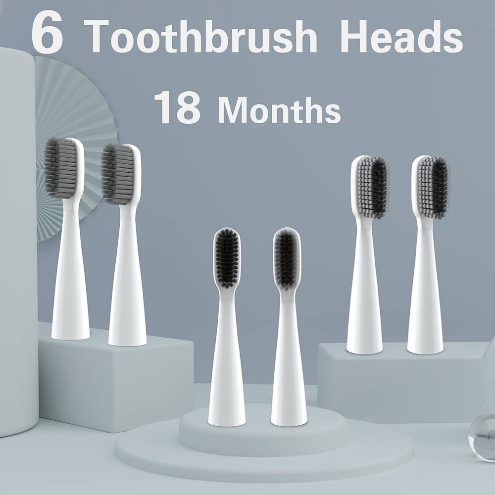 Six brush heads for Loafar Sonic Toothbrush