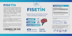 Side view of Logic Nutra Fisetin Double Strength bottle