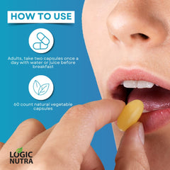 Vegan, non-GMO certification icons for Fisetin supplement
