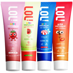 LOL Kids Toothpaste 4-Flavor Pack packaging