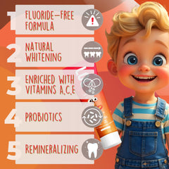 Nano hydroxyapatite formula graphic for LOL Kids Toothpaste