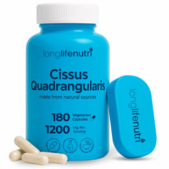 LongLifeNutri Cissus Quadrangularis 1200mg bottle front view