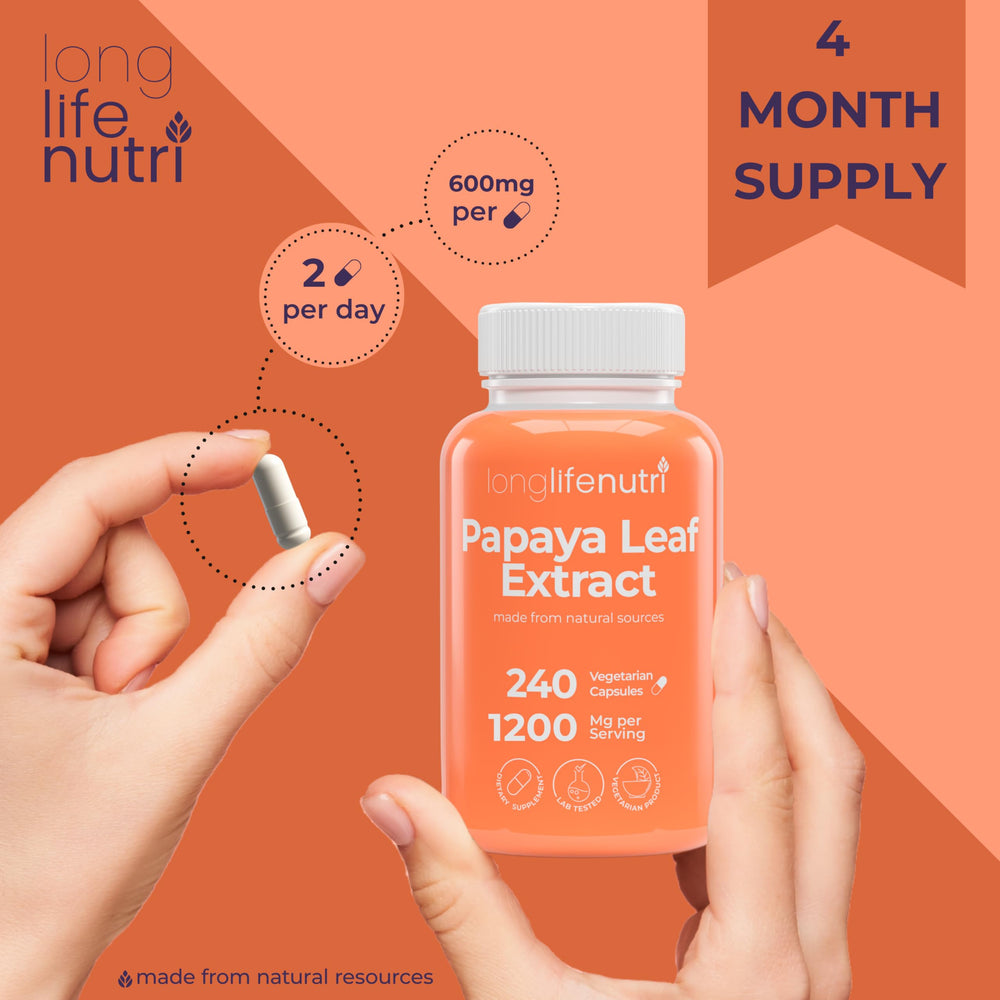 Bottle showing four-month supply of 240 capsules