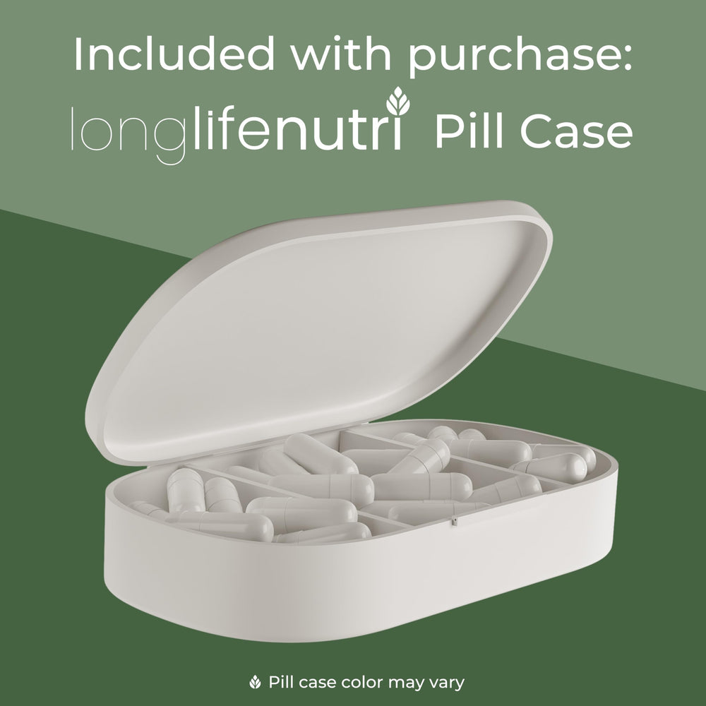 Complimentary pill organizer included with purchase
