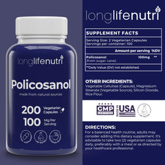 Sugar cane-derived ingredients used in Policosanol