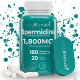LongLifeNutri Spermidine 180-count vegan capsules bottle
