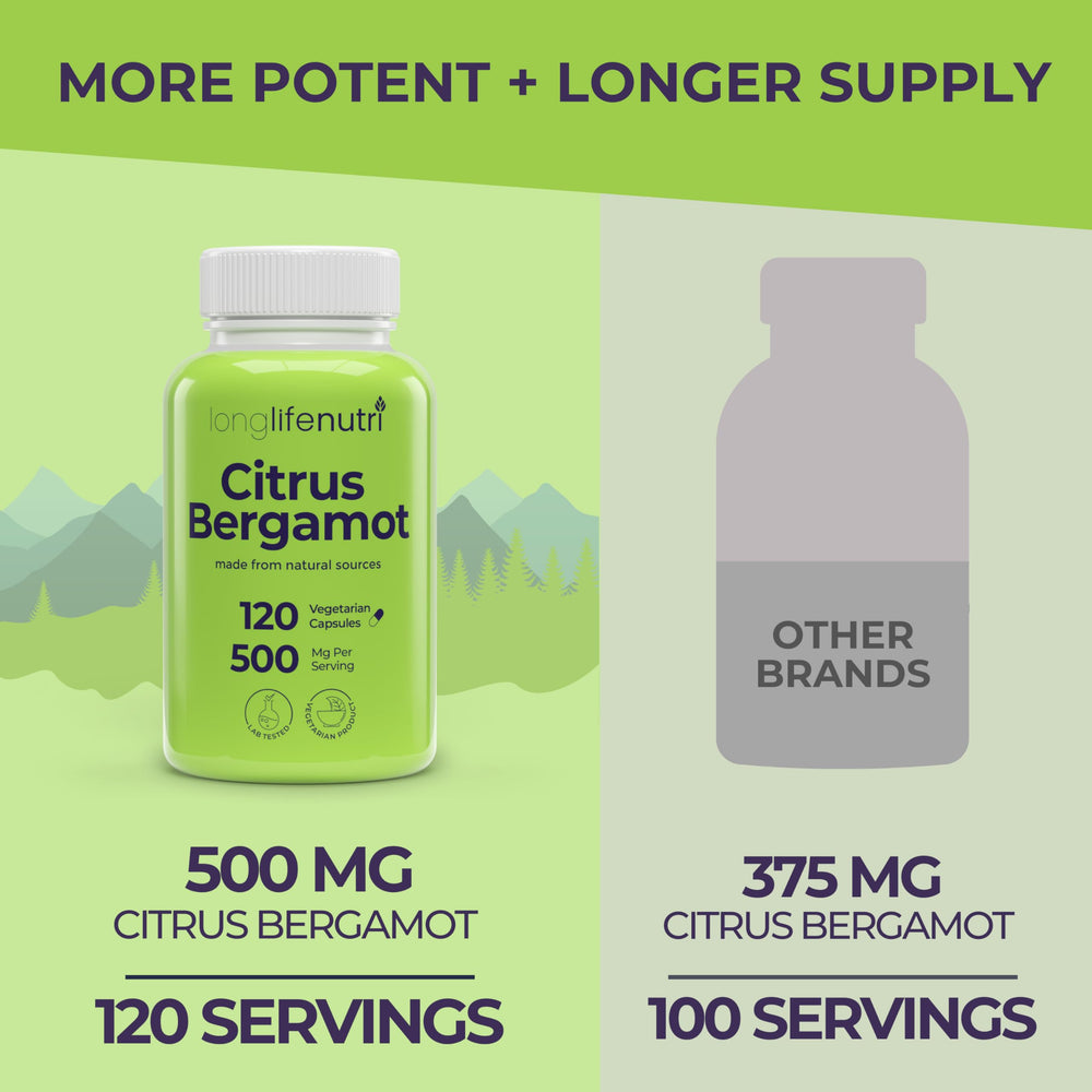 Third-party testing seal on bergamot extract supplement