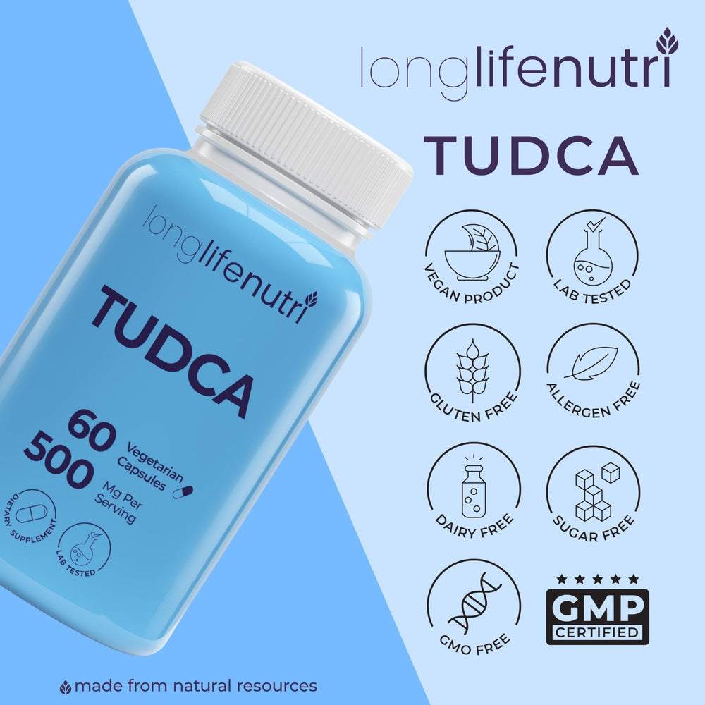 LongLifeNutri TUDCA premium pill organizer included.
