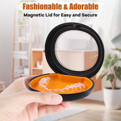 Elegant orthodontic storage case suitable as a gift for friends and family